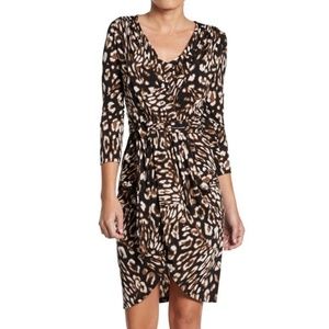 BCBG Max Azria Sidney Leopard wrap dress